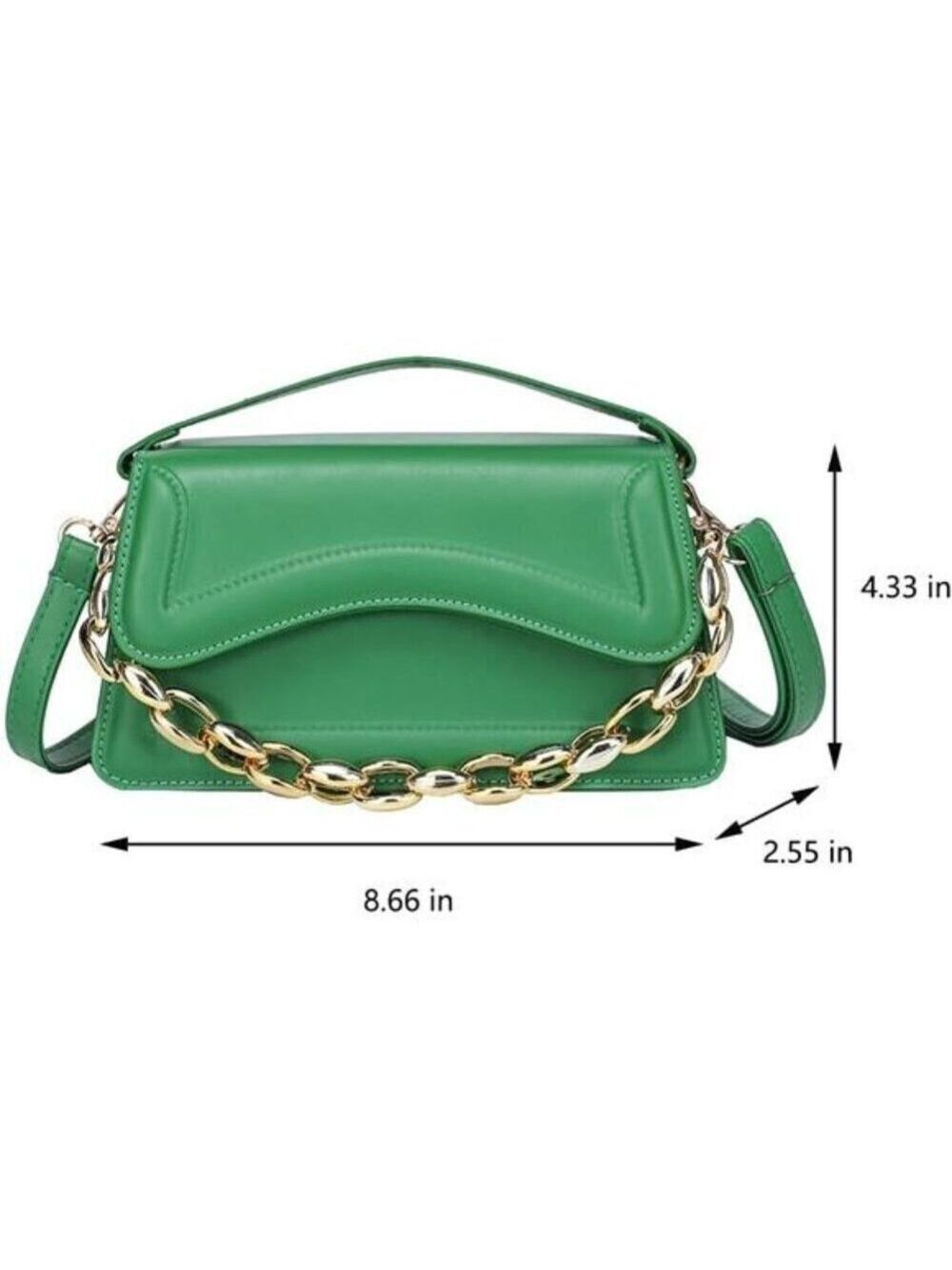 Small Crossbody Bag Green Purse for Women trendy Girls Top Handle Clutch Handbag - Picture 2 of 4